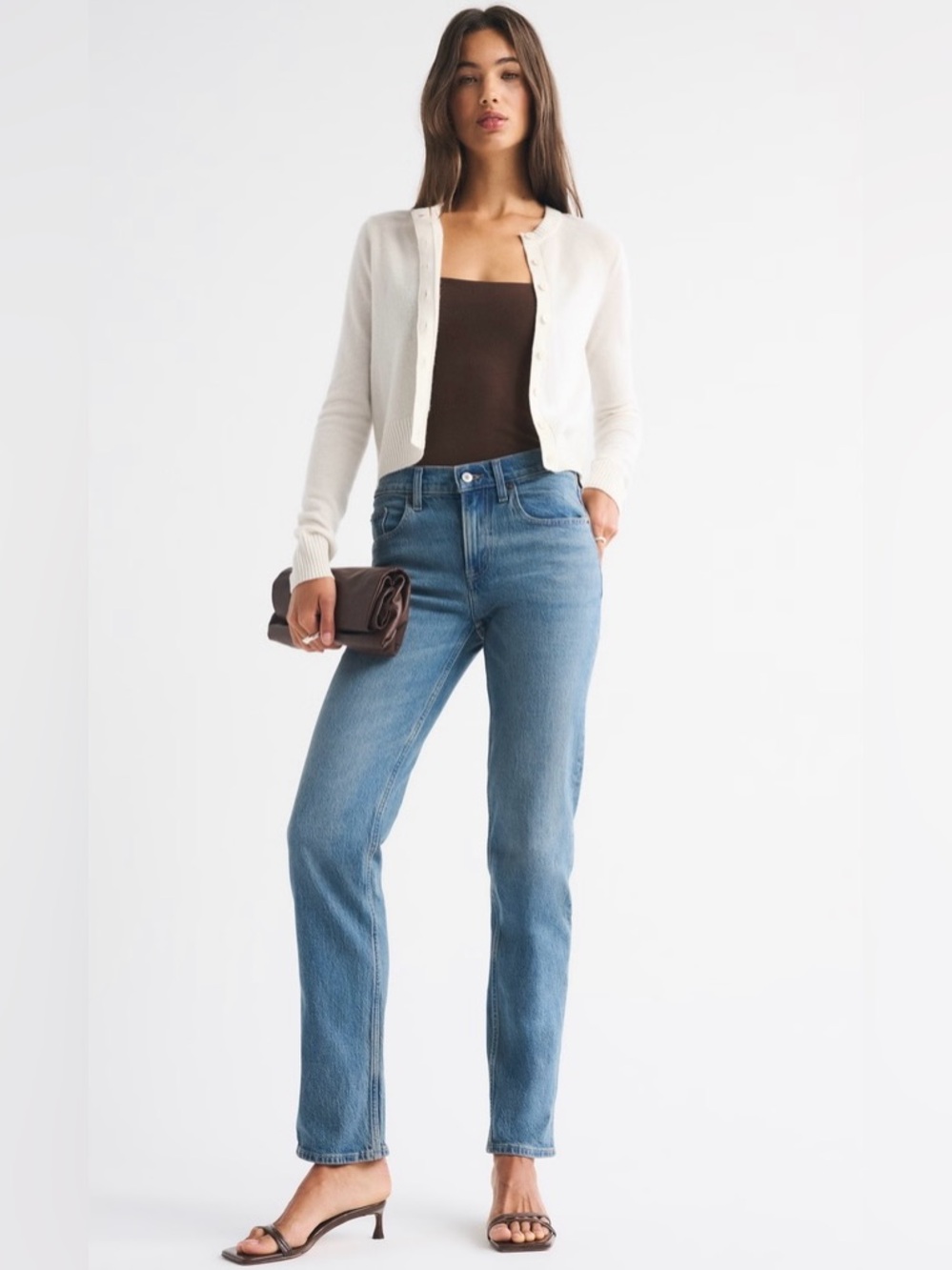 Abercrombie Mid Rise Straight Jeans